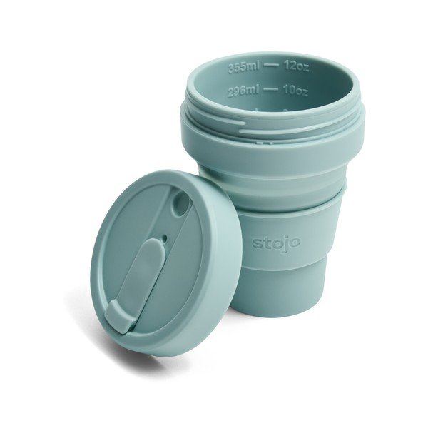 Tazza da viaggio pieghevole blu chiaro Pocket, 355 ml Pocket Cup - Stojo-image-3