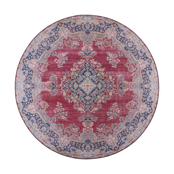 Tappeto rotondo lavabile rosso ø 180 cm FOLD Colby - Flair Rugs-image-2