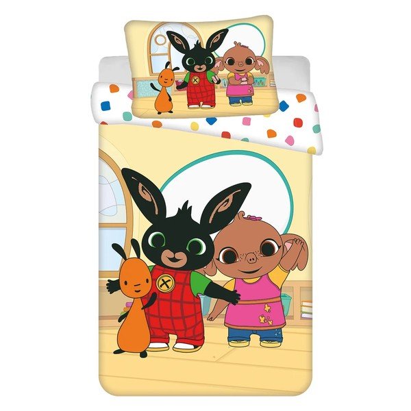 Set copripiumino e federa da bambini in cotone per culla 100x135 cm Králíček Bing Playroom – Jerry Fabrics