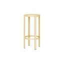 Sedia da bar gialla in acciaio (altezza della seduta 75 cm) Doon – noo.ma