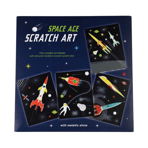 Set di 4 immagini da grattare Space Age - Rex London-image-3