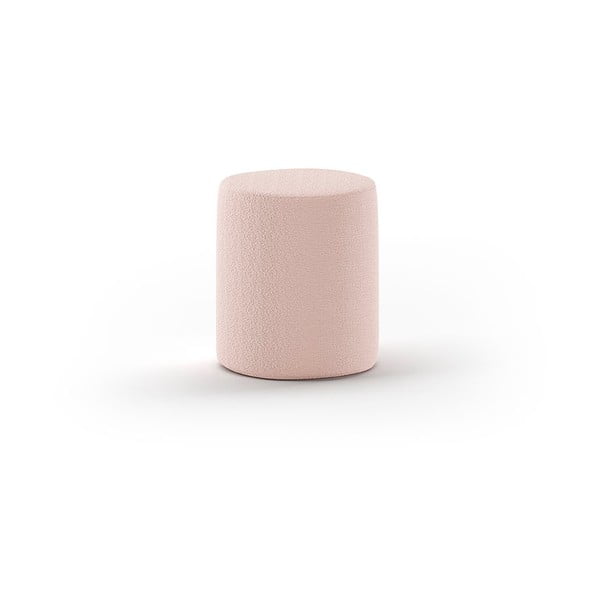 Pouf per bambini rosa chiaro in tessuto bouclé MOON - Vipack