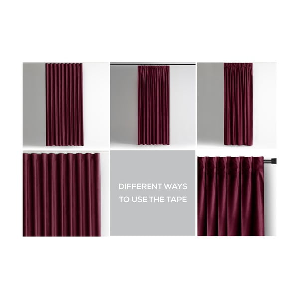Tenda parzialmente oscurante burgundy in velluto 140x245 cm Pleat – Restilo-image-3