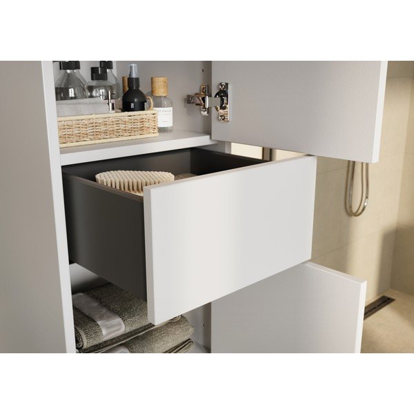 Mobile per bagno color crema opaco alto 33x123 cm Arnea – Germania-image-2