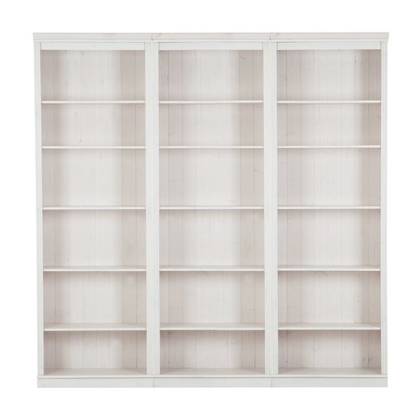 Libreria in legno di pino bianco 222x223 cm Anita - Støraa