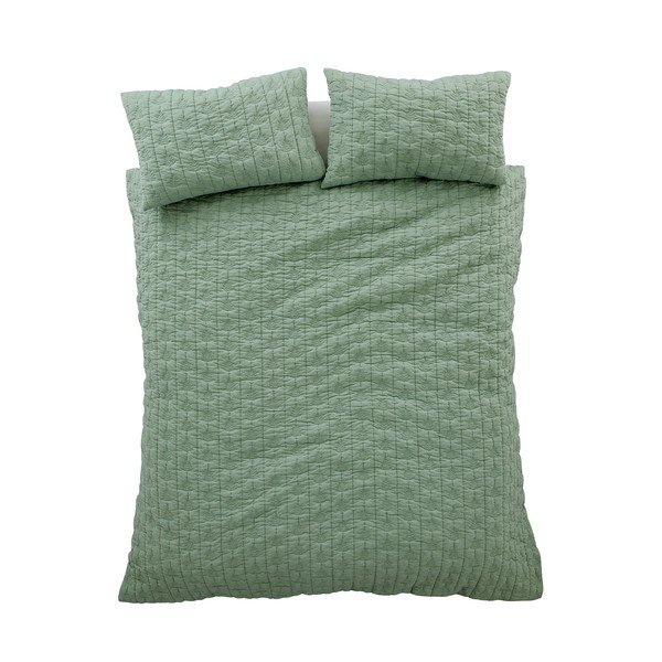 Set copripiumino e federa verde per letto matrimoniale 3 pezzi 200x200 cm Tamba Leaf – Pineapple Elephant