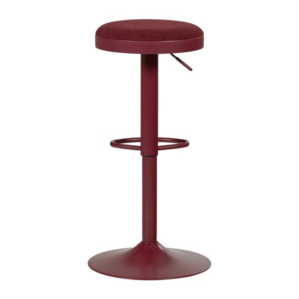Sedia da bar burgundy imbottito con altezza regolabile Mevo – WOOOD-image-3