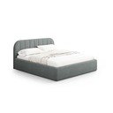 Letto matrimoniale imbottito grigio scuro con contenitore con rete inclusa 140x200 cm Juno – Windsor & Co Sofas