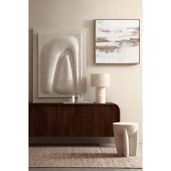 Dipinto con elementi dipinti a mano con cornice inclusa/dipinto su tela 85x85 cm Bold – Bizzotto-image-1
