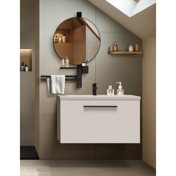 Specchio da parete con ripiano /con appendino ø 51 cm ALU+ – Ideal Standard-image-2