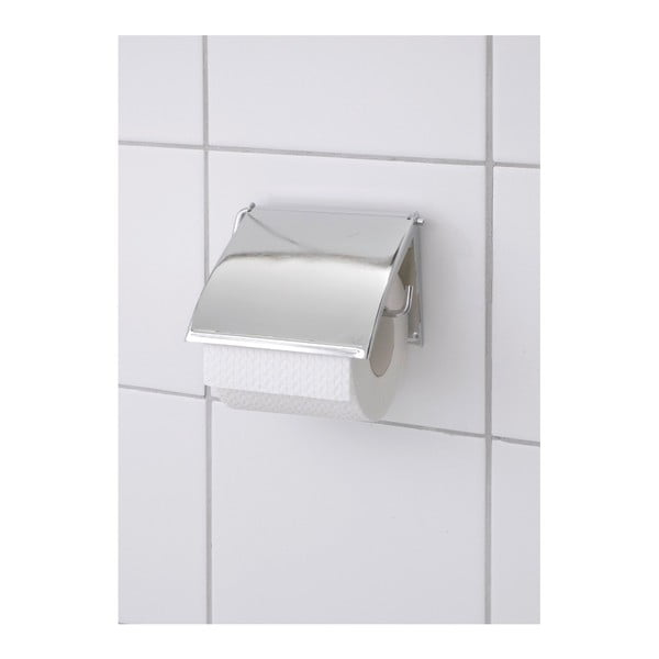 Coperchio porta carta igienica a parete in acciaio inox - Wenko-image-1