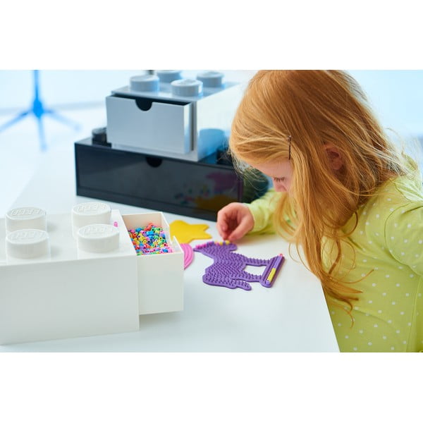 Scatola da tavolo grigia con cassetto Brick - LEGO®-image-3