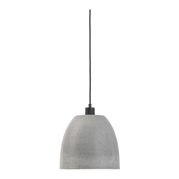 Lampada a sospensione grigio-nera con paralume in cemento ø 28 cm Malaga - it's about RoMi