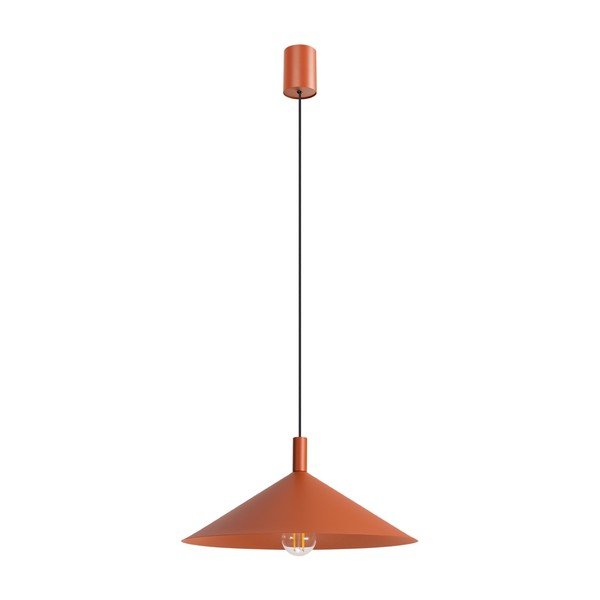 Lampadario color mattone in acciaio ø 40 cm Zylo – Sollux