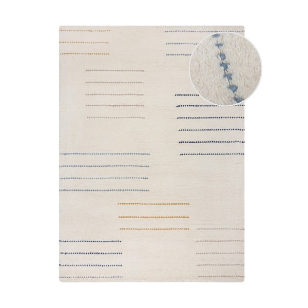 Tappeto in lana tessuta a mano color crema 120x170 cm Dottie Geometric - Flair Rugs