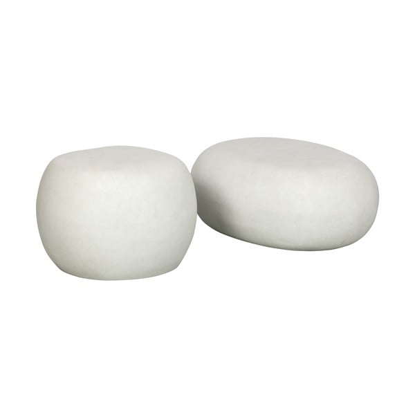 Tavolino bianco 65 x 49 cm Pebble - vtwonen-image-2