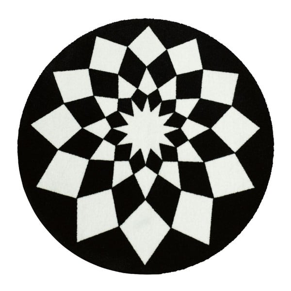 Koberec Deko - černá geometrie, 100 cm