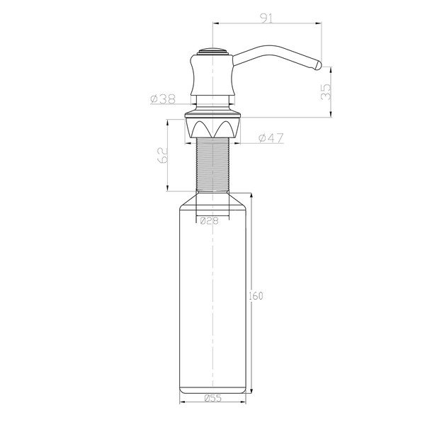 Dispenser di sapone in plastica argento lucido 350 ml - Sapho-image-1