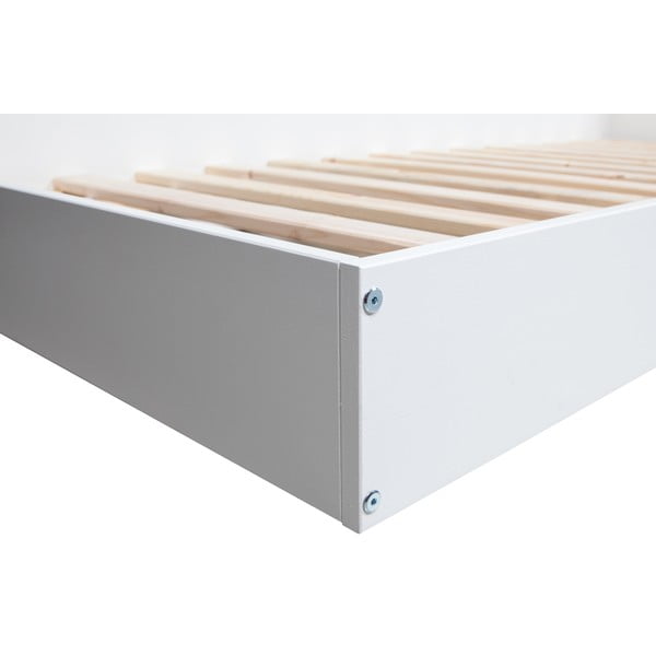 Letto singolo bianco con contenitore 90x200 cm Connect - WOOOD-image-3