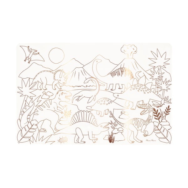 Tovagliette di carta in set da 8 pezzi 28x42,5 cm Dinosaurs - Meri Meri-image-3