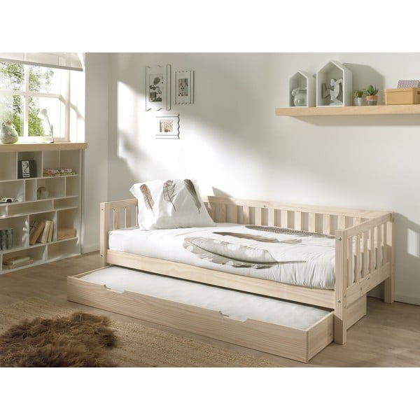 Letto per bambini 90x200 cm in colore naturale Fritz - Vipack-image-3