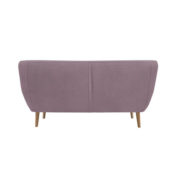 Divano rosa a due posti con gambe leggere Sicile - Mazzini Sofas-image-1