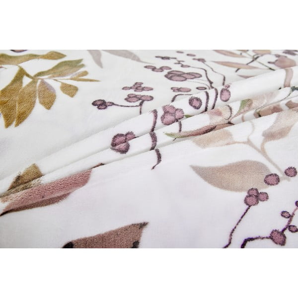 Biancheria da letto bianca/marrone in micropile per letto singolo 140x200 cm Ramita – My House-image-3