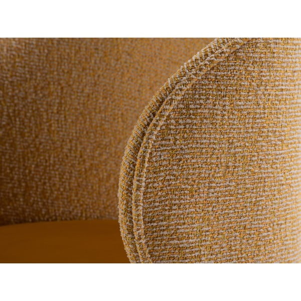 Poltrona color senape con rivestimento in velluto Inez – Micadoni -image-1