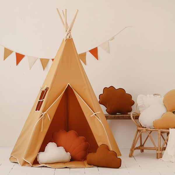 Tenda teepee per bambini Ochre - Moi Mili-image-1