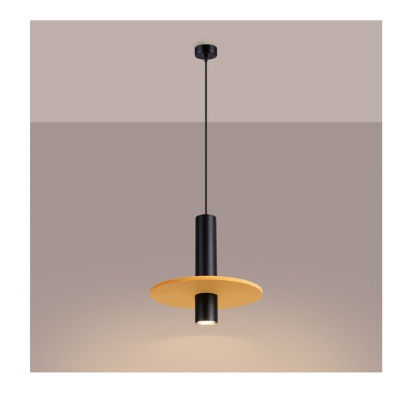 Lampadario giallo/beige in metallo ø 30 cm Olisa – Sollux-image-2