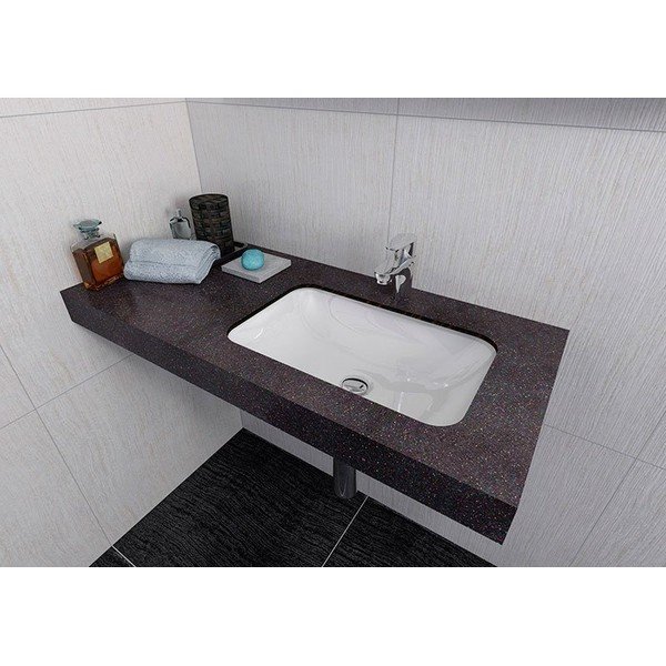 Lavabo bianco in composito minerale 55x36 cm Japura – Sapho-image-2