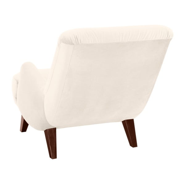 Poltrona crema con gambe in camoscio marrone Brandford - Max Winzer-image-2