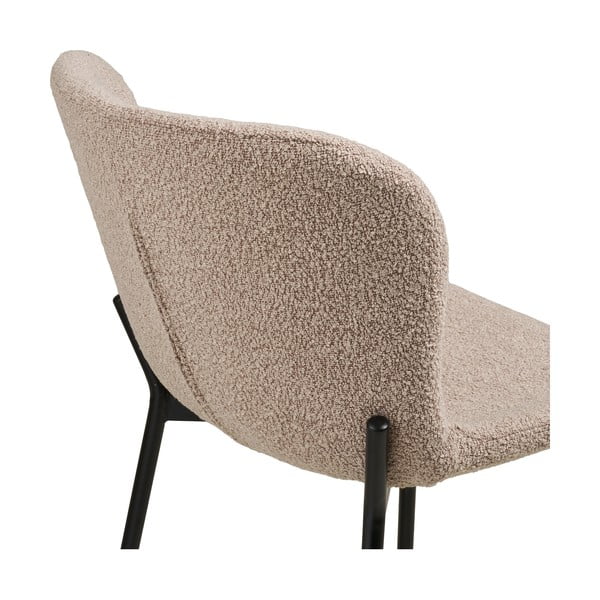 Sgabello da bar beige imbottito (altezza della seduta 65 cm) Maceda – House Nordic-image-3