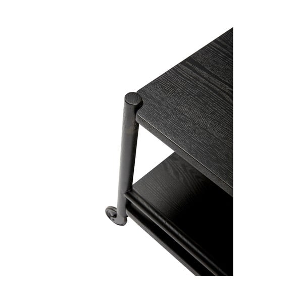 Tavolino da portata  in rovere con rotelle 40x40 cm Norm - Hübsch-image-3