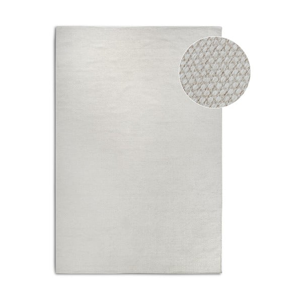 Tappeto tessuto a mano crema in misto lana 190x280 cm Pradesh Natural White - Elle Decoration