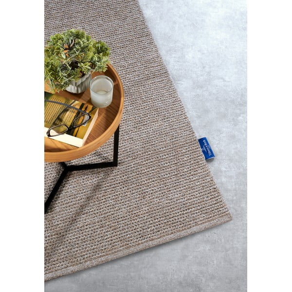 Passatoia marrone chiaro in lana tessuta a mano 80x200 cm Francois - Villeroy&Boch-image-2