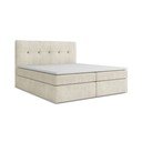 Letto boxspring color crema con contenitore 160x200 cm Palta – Makamii