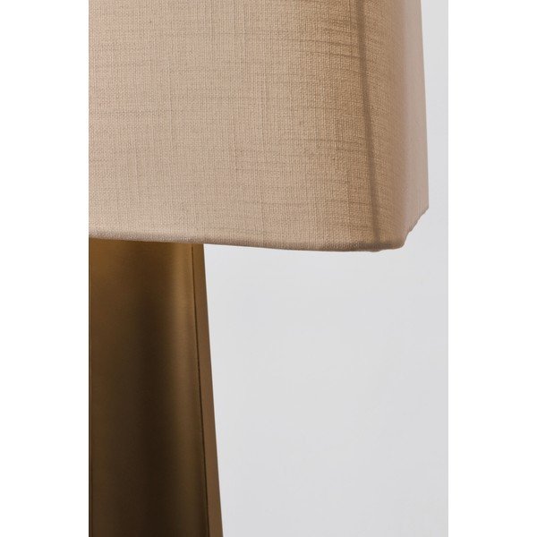 Lampada da terra dorata con paralume in tessuto (altezza totale 151 cm) Tripura – Bizzotto-image-3