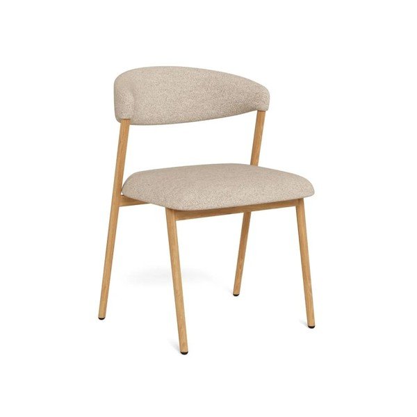 Sedie da pranzo in set beige imbottito 2 pz Larry – Actona