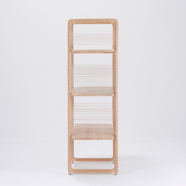 Libreria in legno massiccio di rovere, altezza 140 cm Muse - Gazzda-image-4