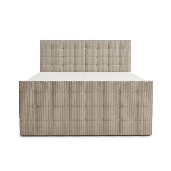 Letto boxspring beige con contenitore 160x200 cm Tasca – Maison de Rêve-image-2