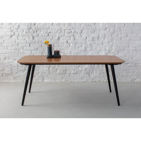 Tavolo da pranzo in legno di frassino con gambe nere , 180 x 90 cm Contrast - Ragaba-image-4