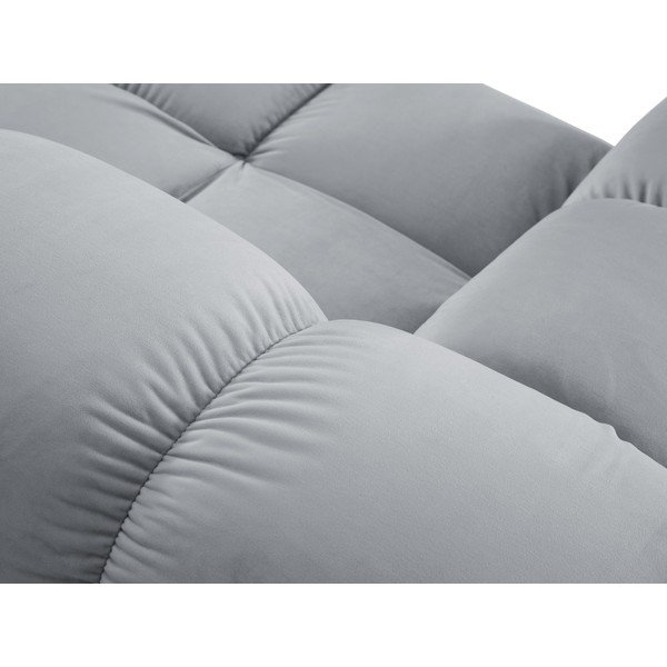 Divano in velluto azzurro 282 cm Bellis - Micadoni Home-image-1