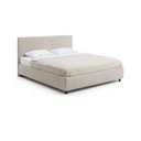 Letto matrimoniale imbottito beige con contenitore con rete inclusa 180x200 cm Myra Slim Line – Bonami Selection