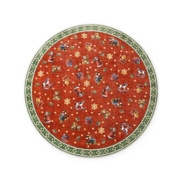 Tappeto rotondo rosso/verde a tema natalizio ø 200 cm Toy's Delight Nostalgic Noel Red Green – Villeroy&Boch-image-4