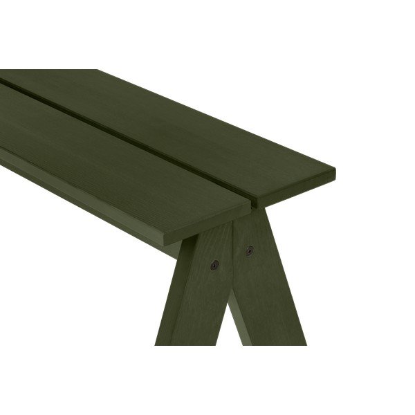Panca da giardino verde in legno massiccio Navo – noo.ma-image-4