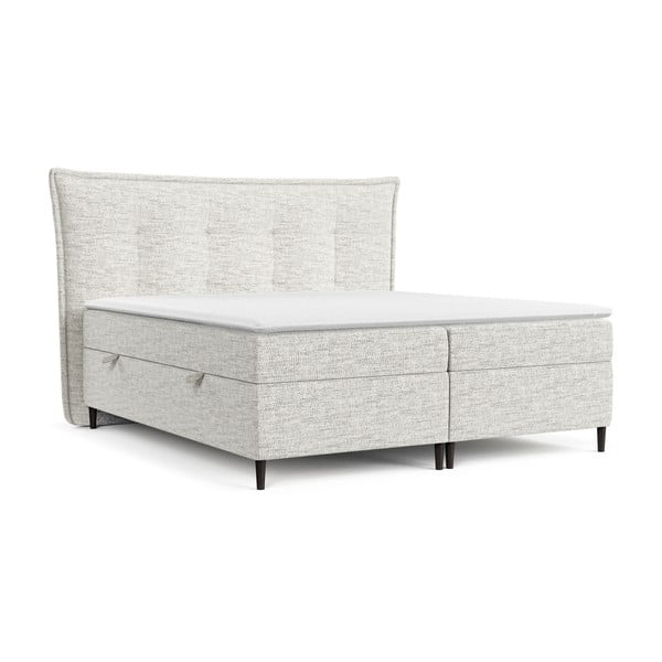 Letto boxspring grigio chiaro con contenitore 140x200 cm Sinai - Maison de Rêve