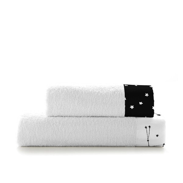 Set di 2 asciugamani in cotone Constellation - Blanc-image-2