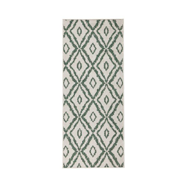 Tappeto da esterno verde e bianco Rio, 80 x 350 cm - NORTHRUGS-image-2