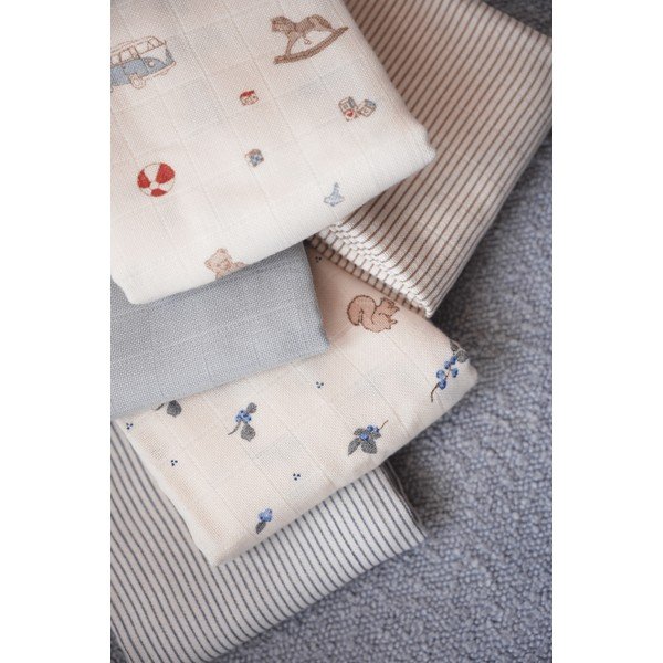 Pannolini beige in mussola 2 pz 70x70 cm Vintage Toys – Cam Cam Copenhagen-image-1